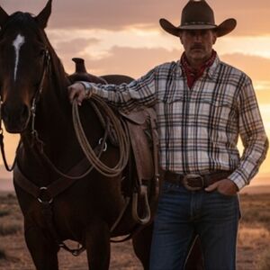 🌲 Wrangler Plaid Button Down Shirt Casual M 🛠️